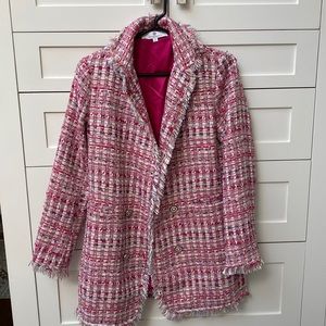 Jean-Pierre Klifa Paris Pink Tweed Jacket Size Small